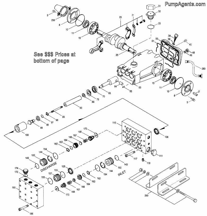 Parts for Cat Pump model 2831