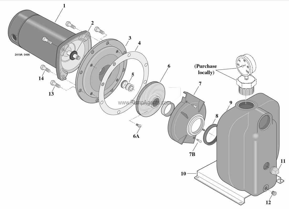 Parts for Flotec Pump model FP525200