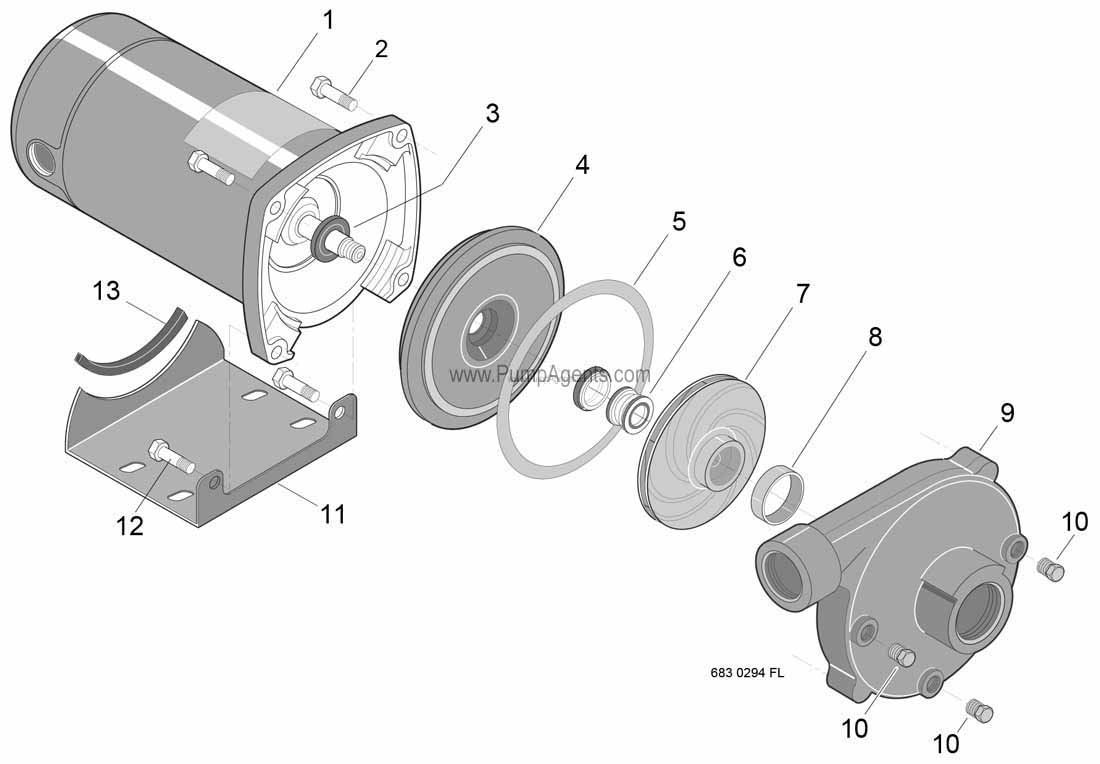 Parts for Flotec Pump model FP555200