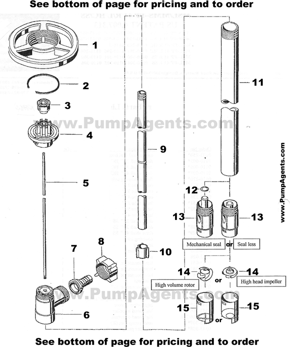Parts for Lutz Pump model # 0110-205