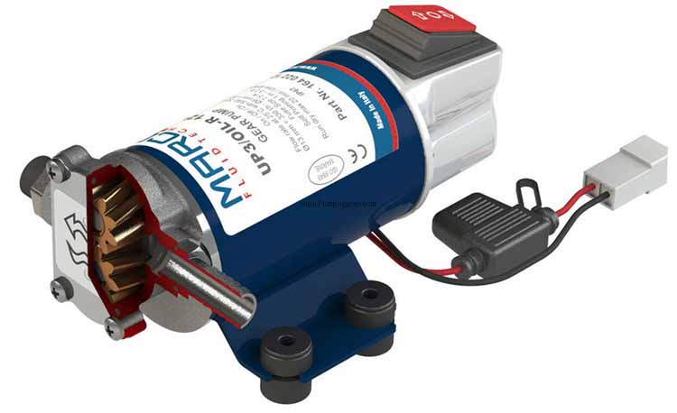 Marco UP3/OIL-R-24V Reversible Gear Pump with Switch - 24 Volts DC