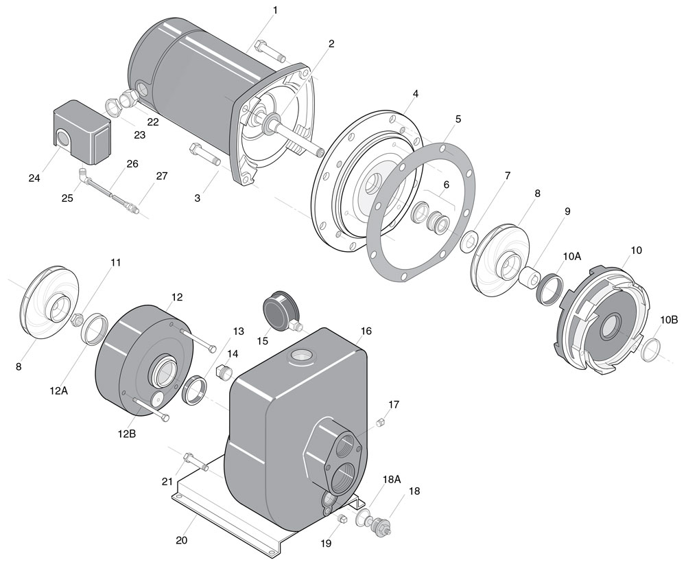 Sta Rite Pump Wiring Diagram Parts For Sta Rite Pump Model Hmsf 1fl