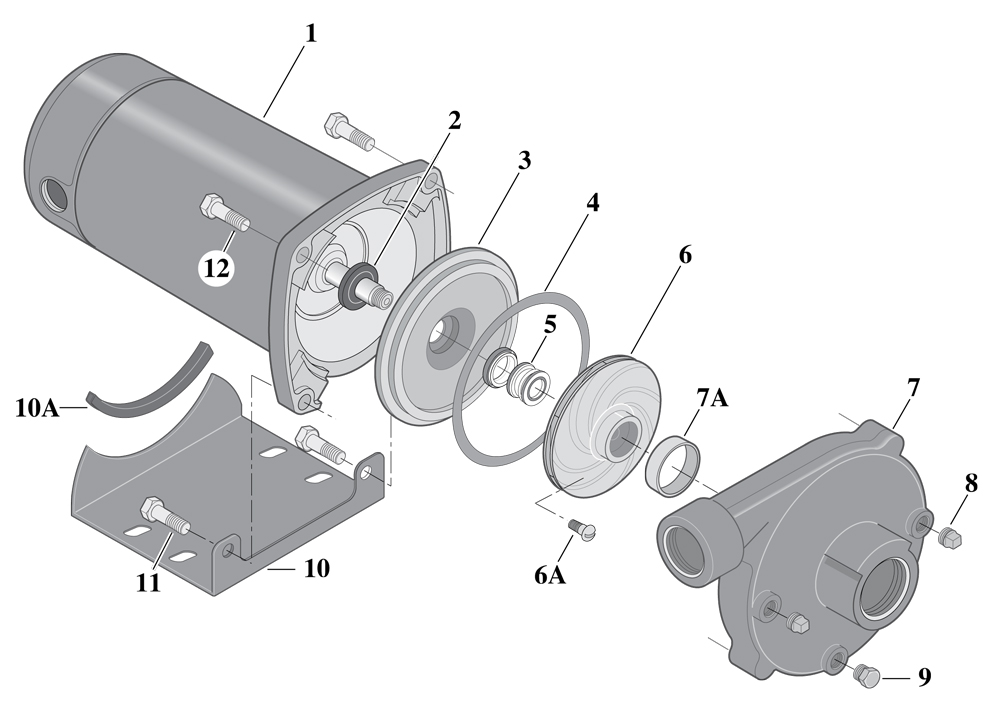 Parts for Sta Rite Pump model JBHG52S