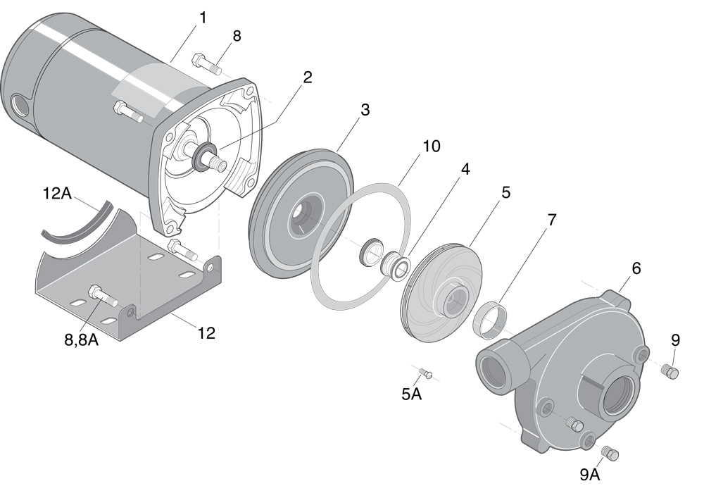 Parts for Sta Rite Pump model JHD62HL