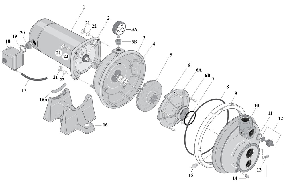 Parts for Sta Rite Pump model PLC2L