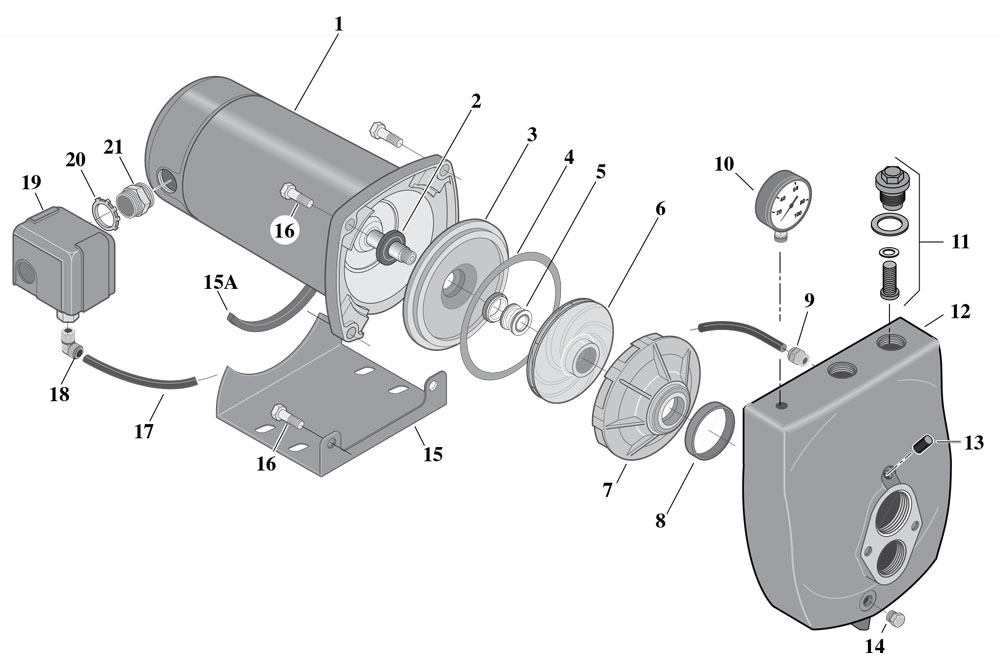 Parts for Sta Rite Pump model SLCL